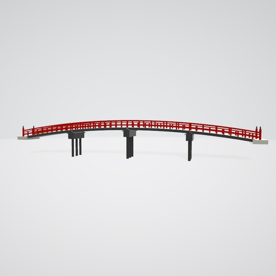 FBXモデル「和風の橋」