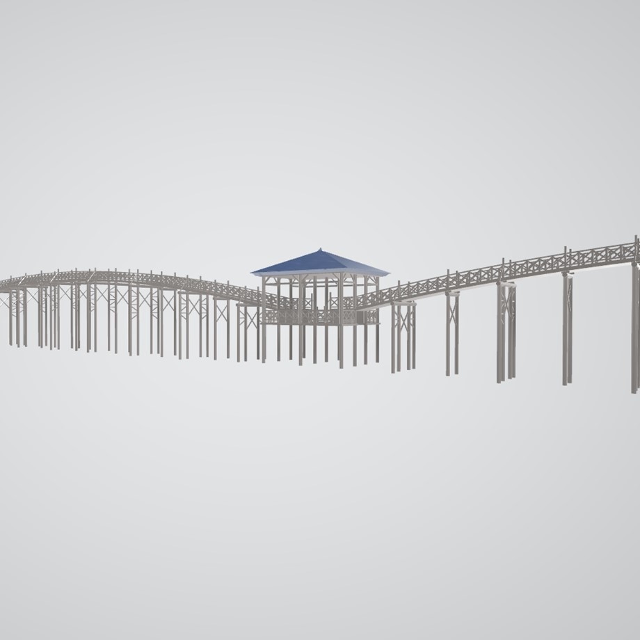 FBXモデル「和風の大きい橋」