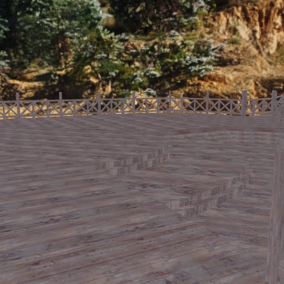 FBXモデル「和風の大きい橋」