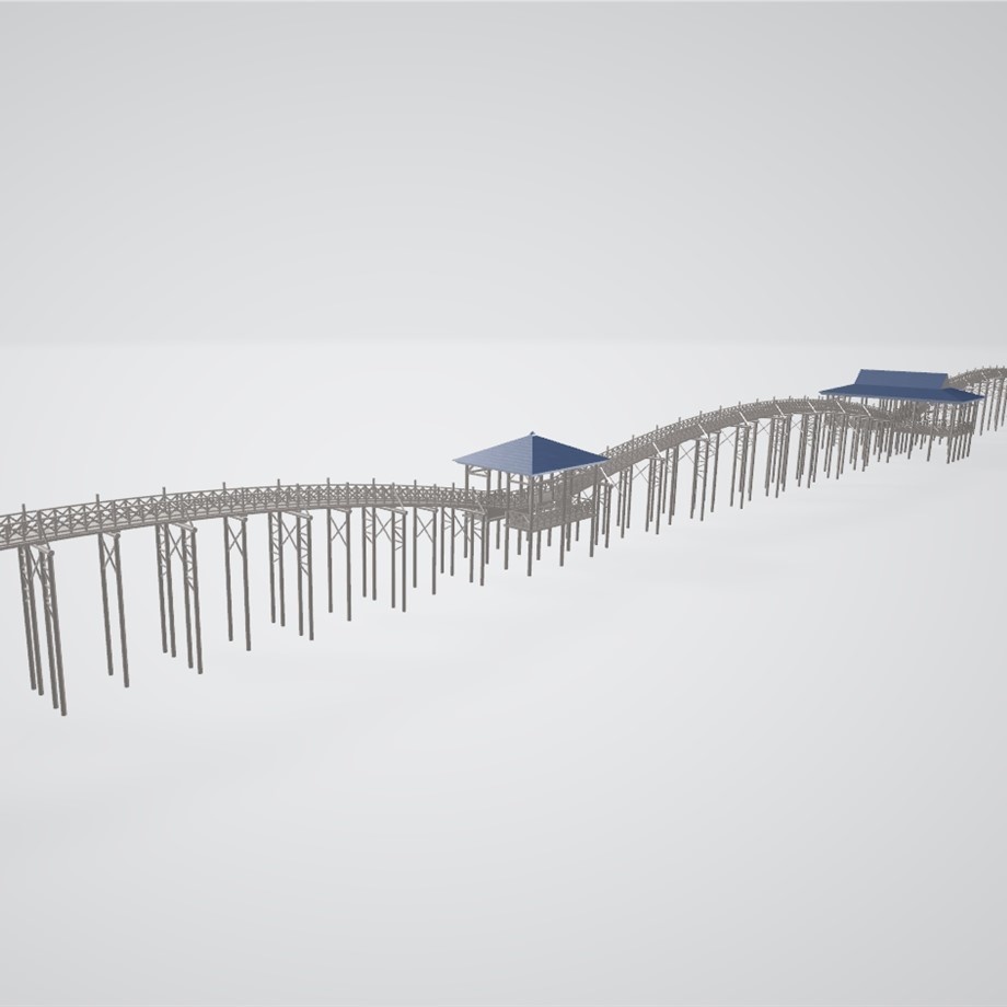 FBXモデル「和風の大きい橋」