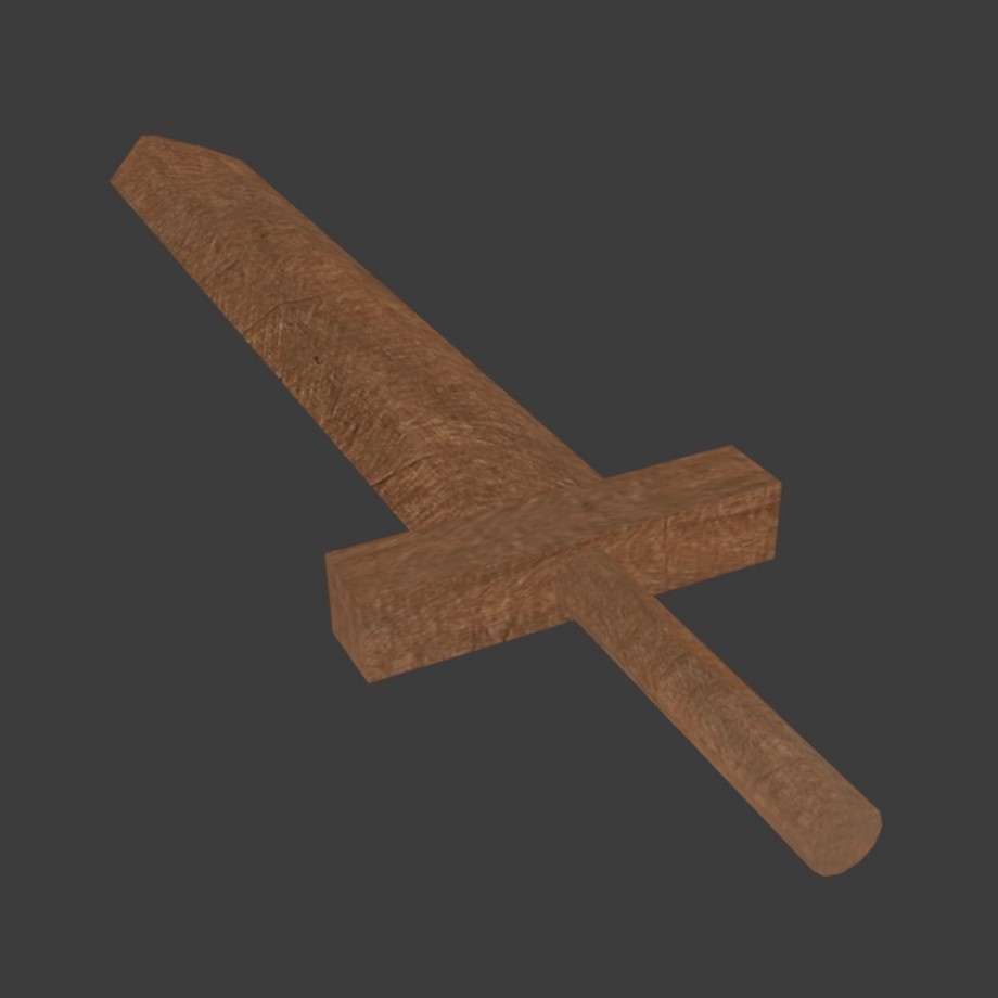 FBXモデル「木剣」