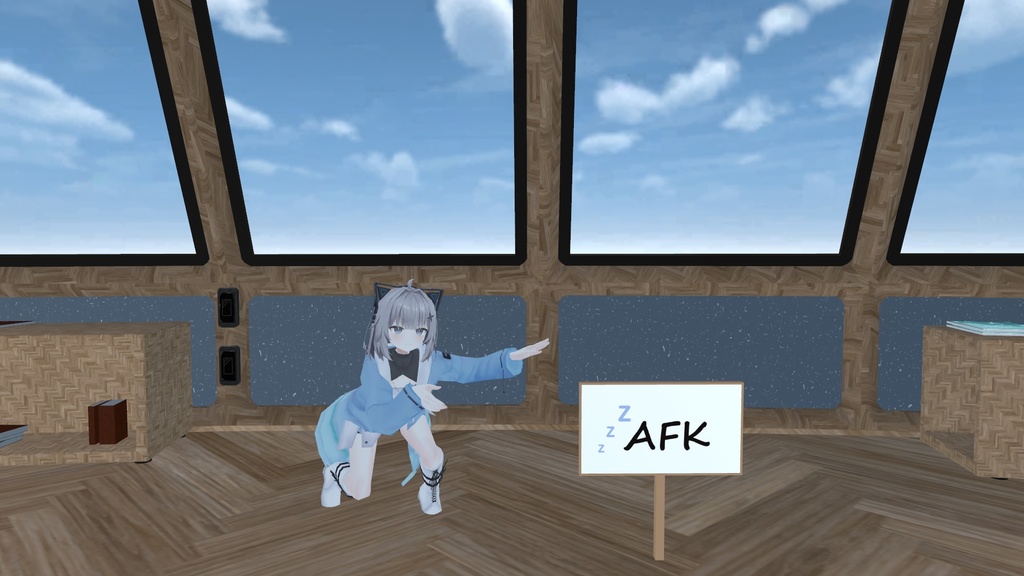 【無料/Quest対応】あばたー看板Q 〜手持ち/ワールド固定 切り替え可能看板〜【VRChat用・MA対応】