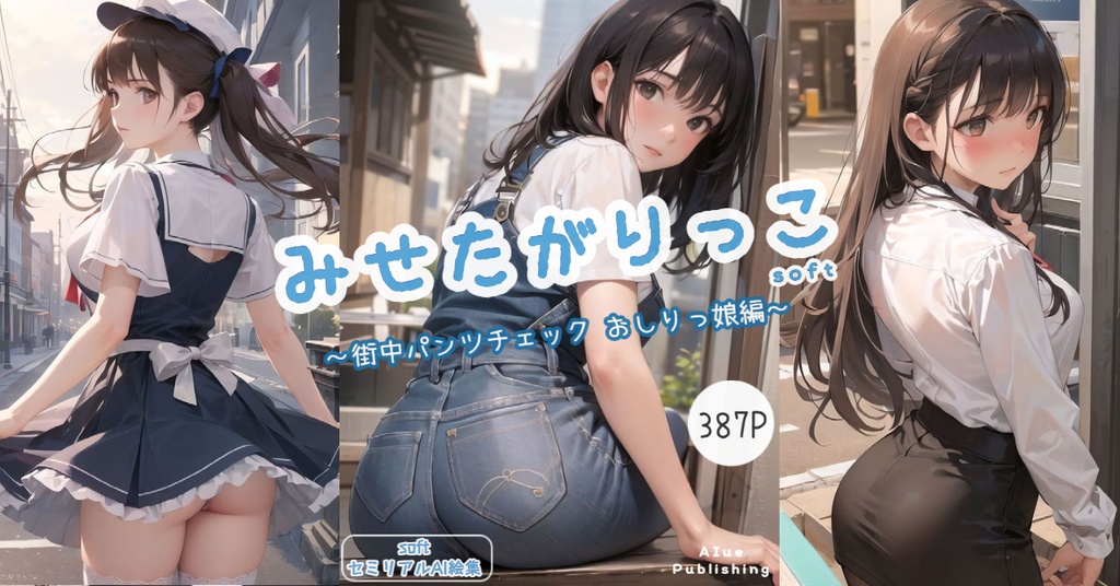 みせたがりっこsoft ～街中パンツチェック おしりっ娘編～【zip,pdf/387枚】