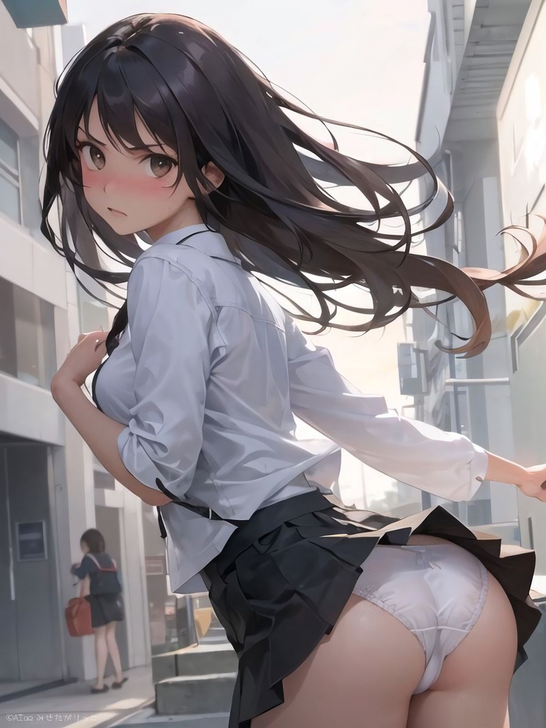 尻　gif 街中 みせたがりっこsoft ～街中パンツチェック おしりっ娘編～【zip,pdf/387枚】 - みせたがりっこ - BOOTH