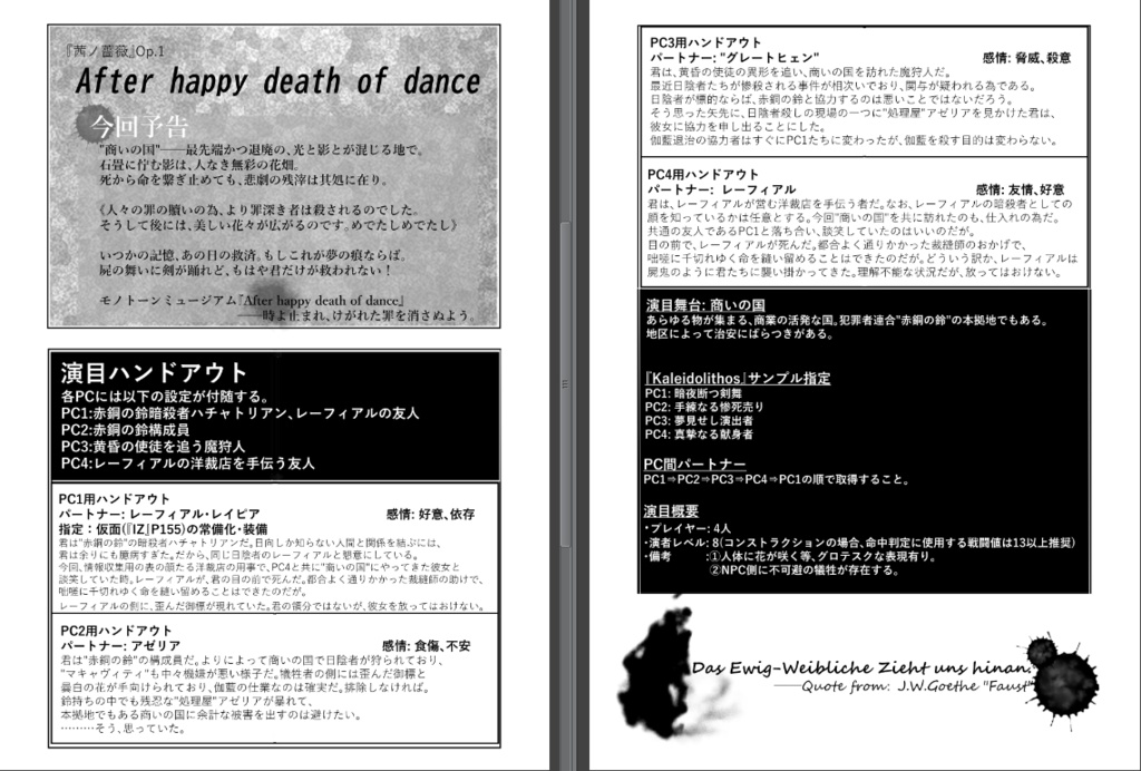 【モノトーンミュージアム演目集】カレイドリトス