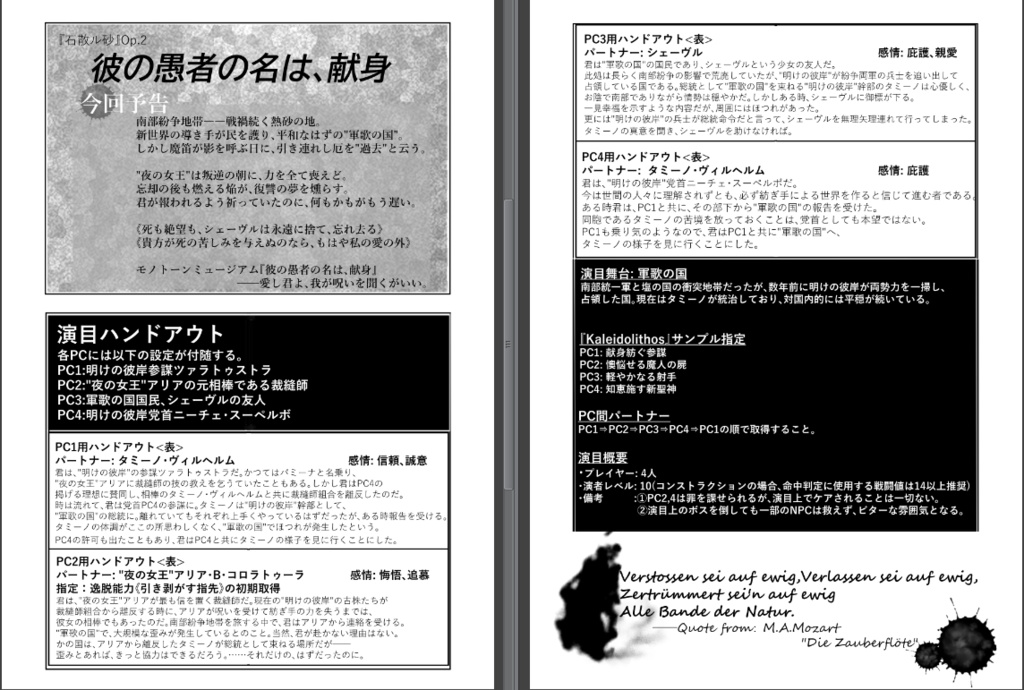 【モノトーンミュージアム演目集】カレイドリトス