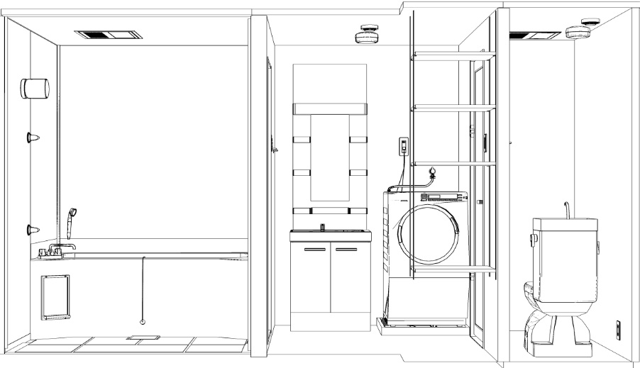 浴室脱衣所トイレセット