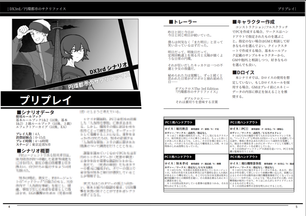 DX3rdシナリオ『円環都市のサクリファイス』