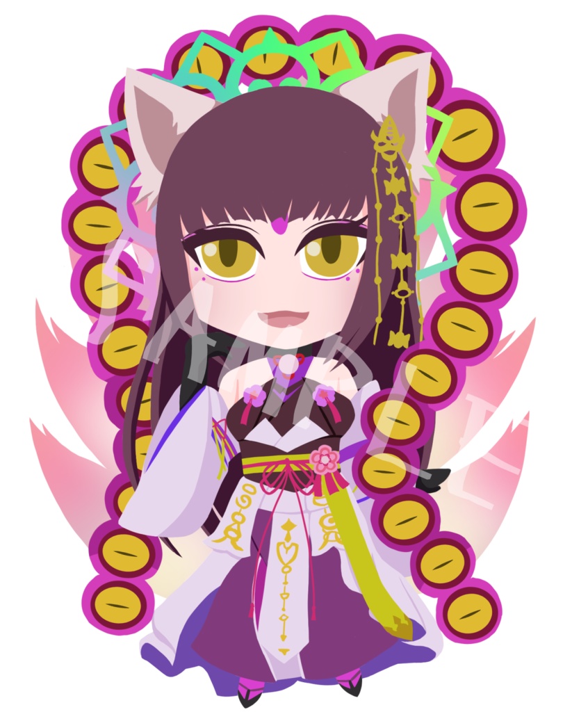 玉藻前ラメ入りアクリルキーホルダー