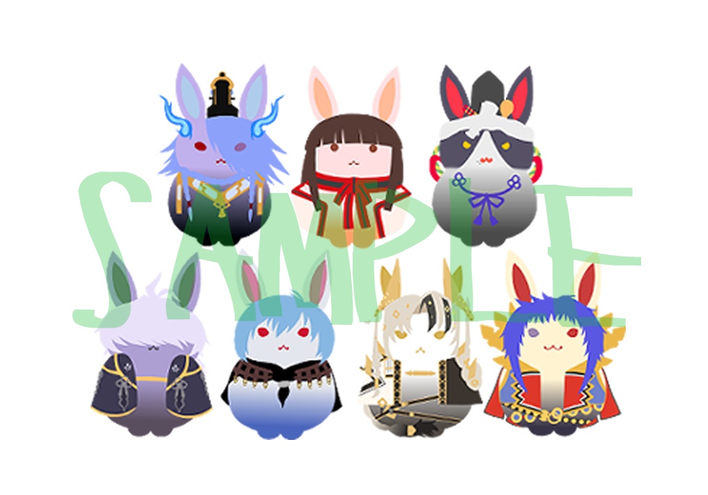 【サンプル版】義輝伝武将うさぎオーロラアクリルキーホルダー