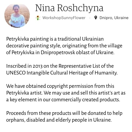 Ninas Petrykivka Sunflower Pouch B