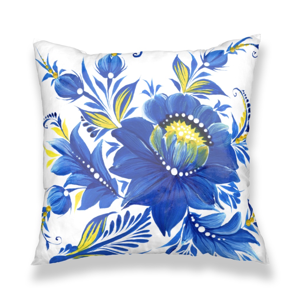 Ninas Petrykivka Sunflower Cushion Cover C