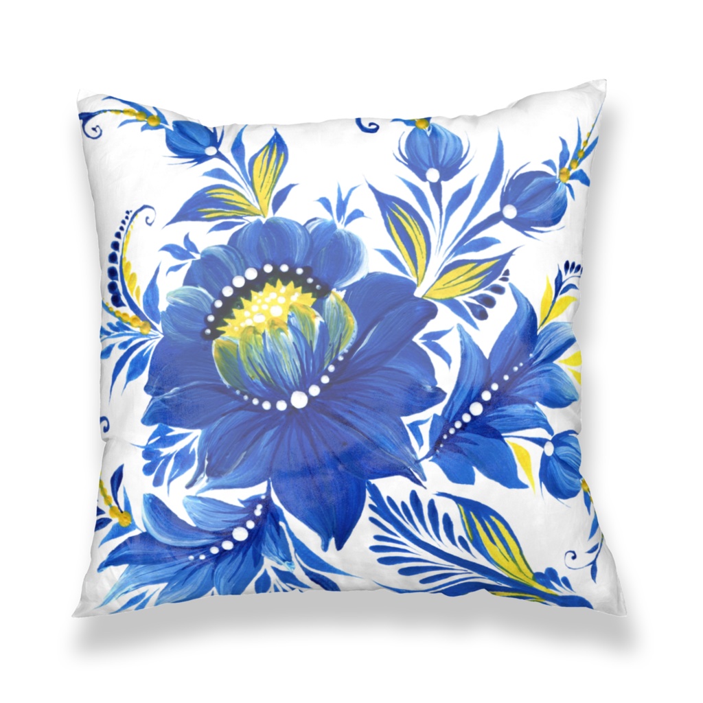 Ninas Petrykivka Sunflower Cushion Cover C