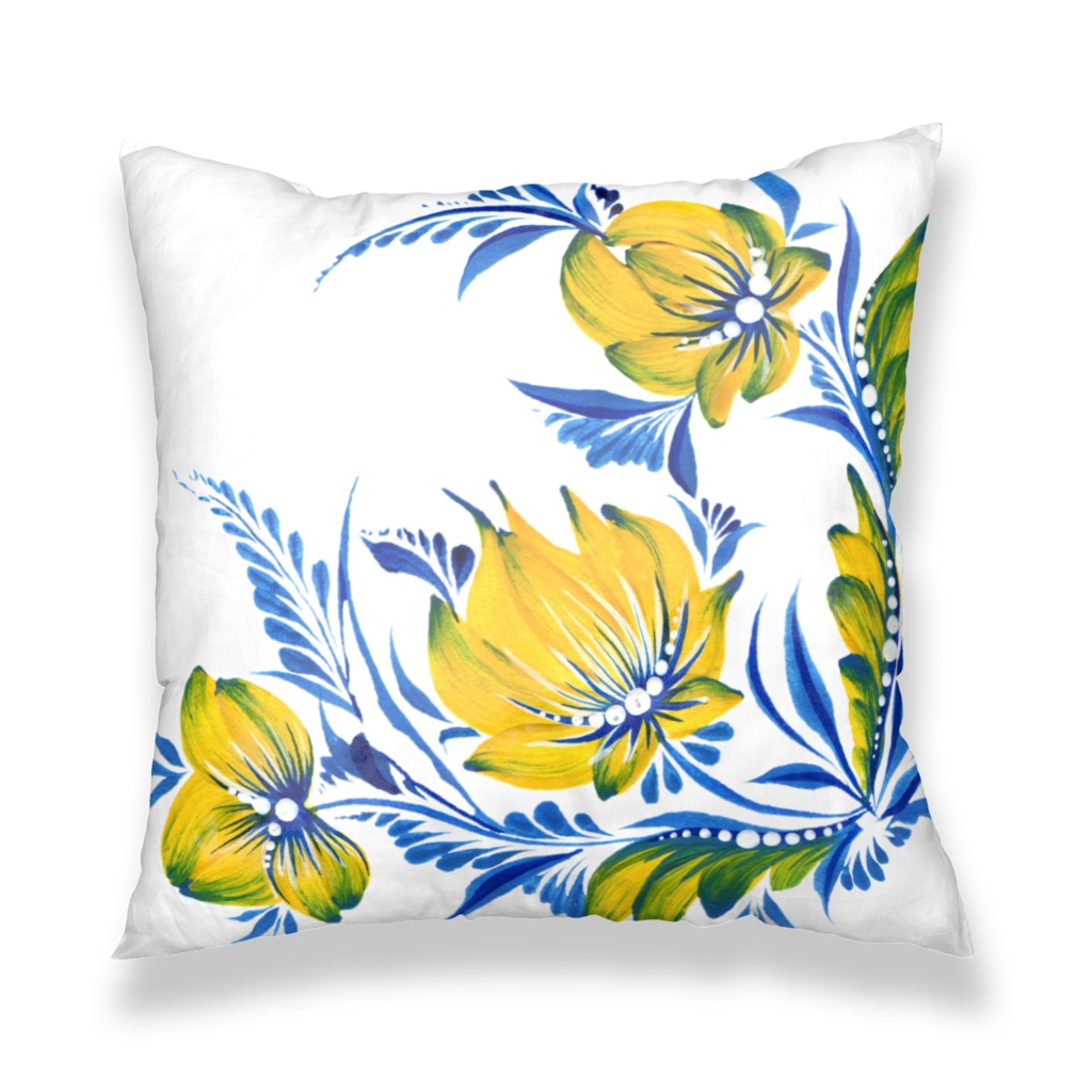 Ninas Petrykivka Sunflower Cushion Cover C