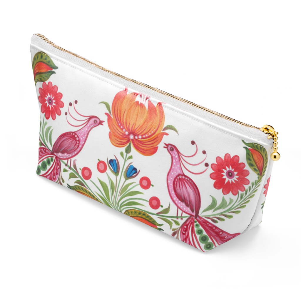 Tetianas Petrykivka Coral bird Pouch