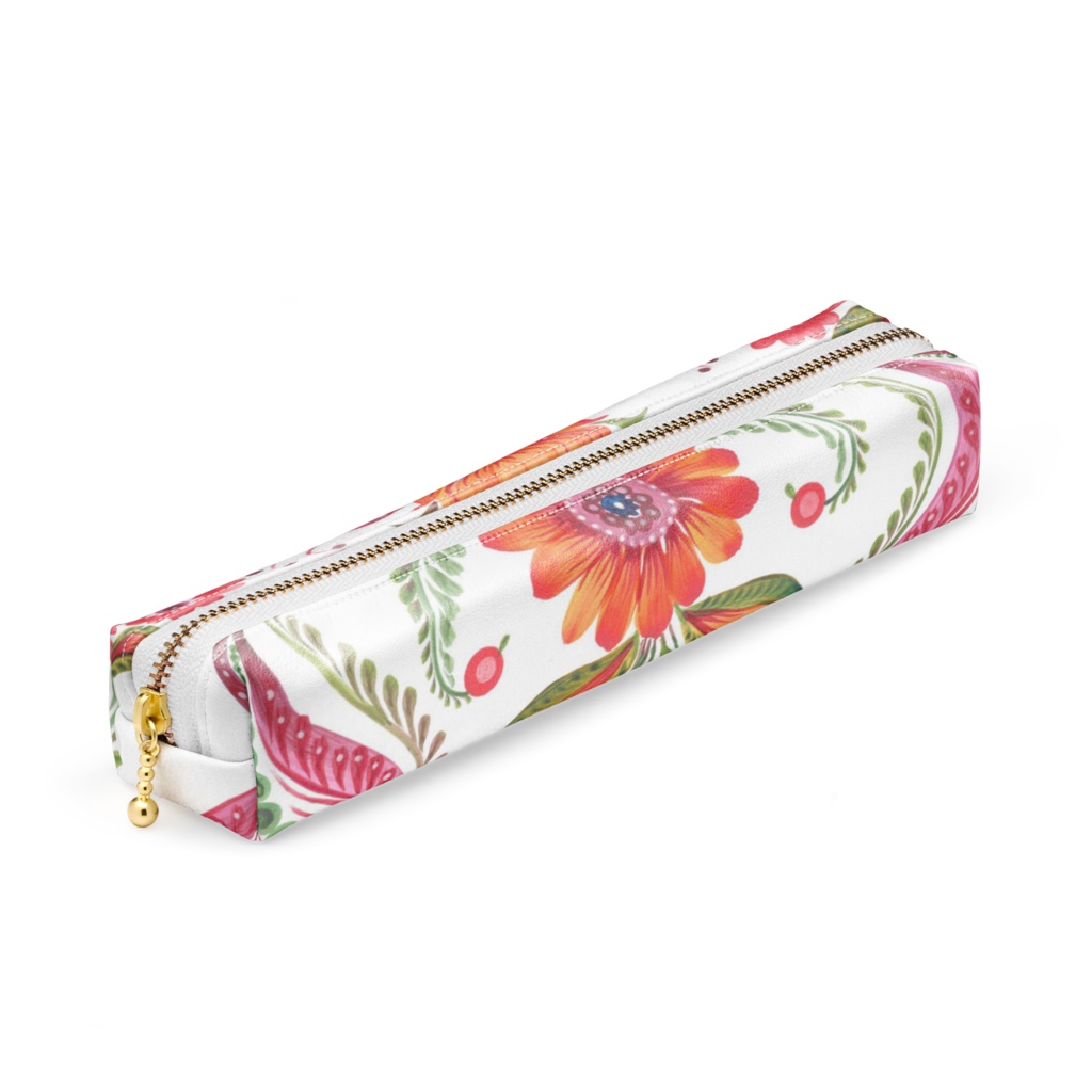 Tetianas Petrykivka Coral bird Pen Case