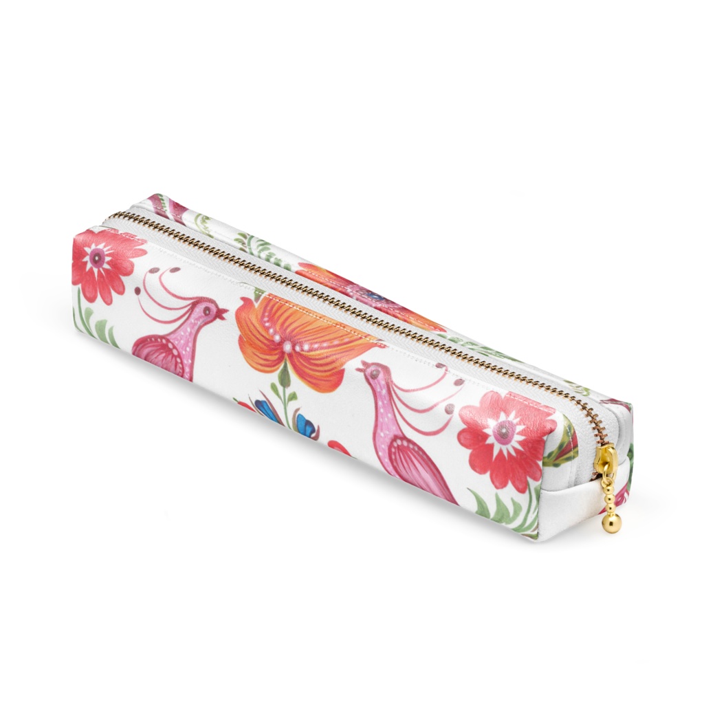 Tetianas Petrykivka Coral bird Pen Case