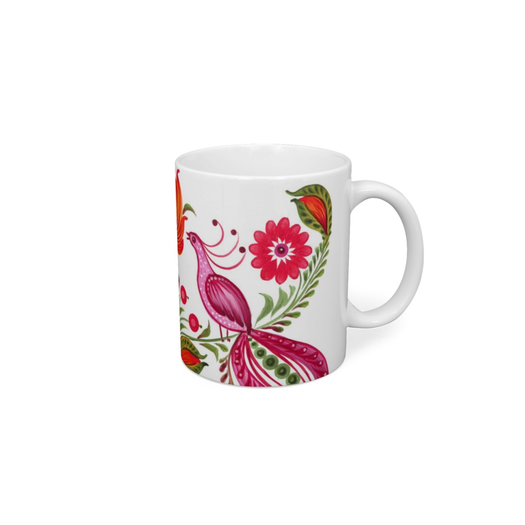 Tetianas Petrykivka Coral bird Mug