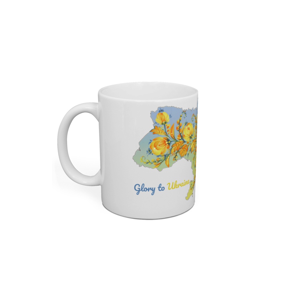 Flower Glory To Ukraine Mug