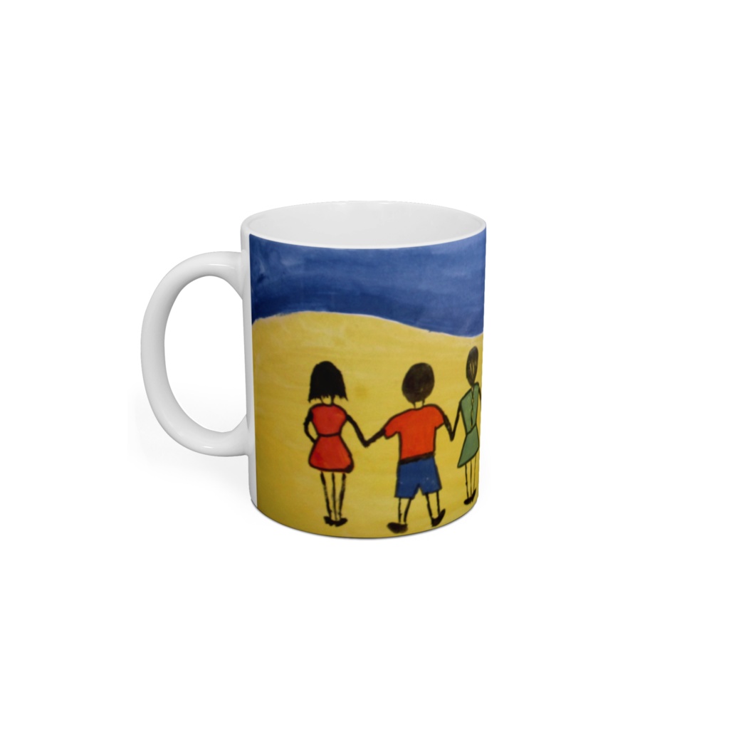 Ukrainian Kid’s Love Art from Kherson	Friends	Mug Simple white