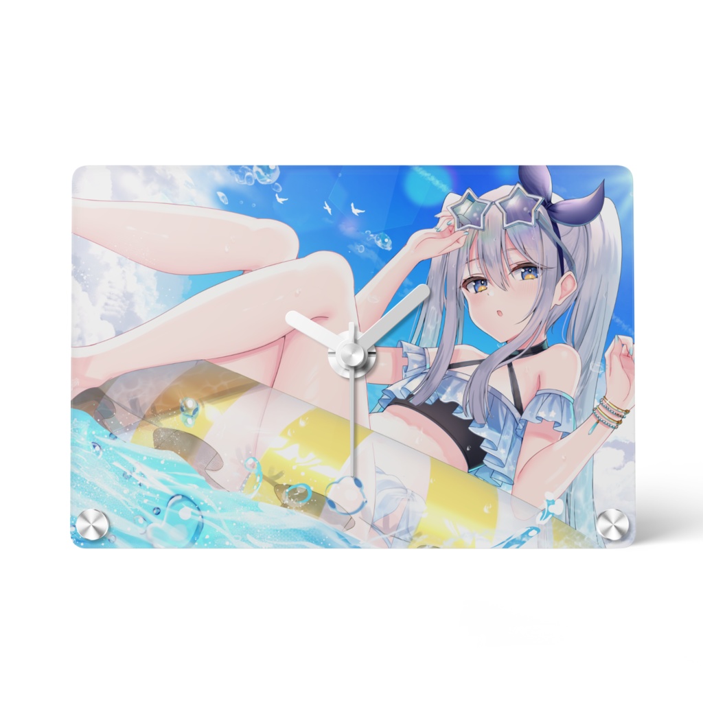 星宮ハクアデビュー半年記念_アクリル時計