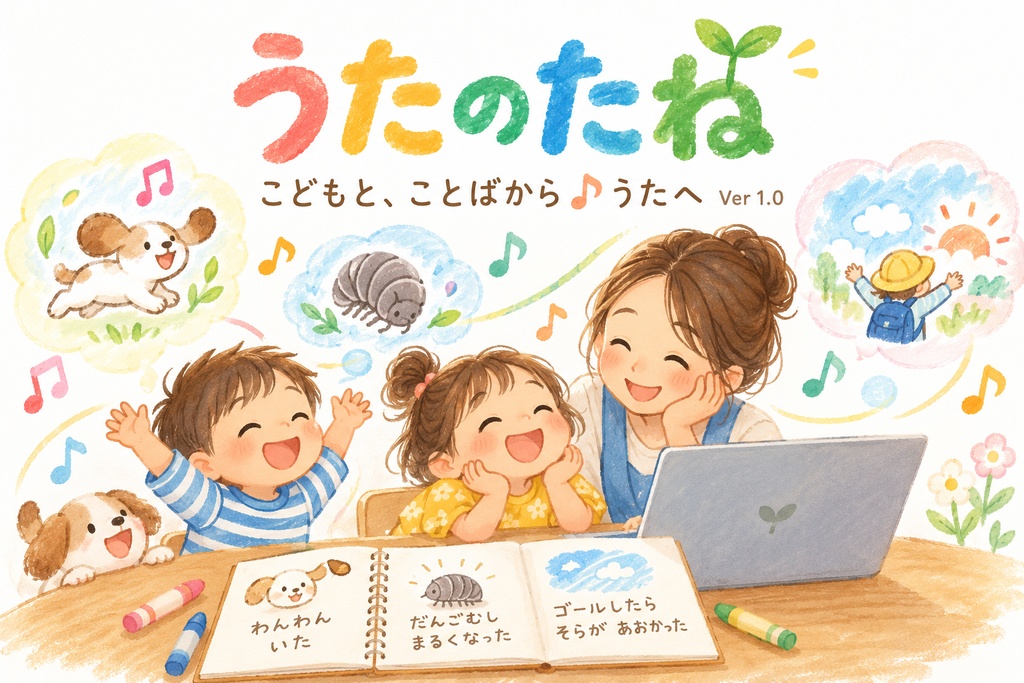 うたのたね ― こどもと、ことばから♪うたへ Ver 1.0