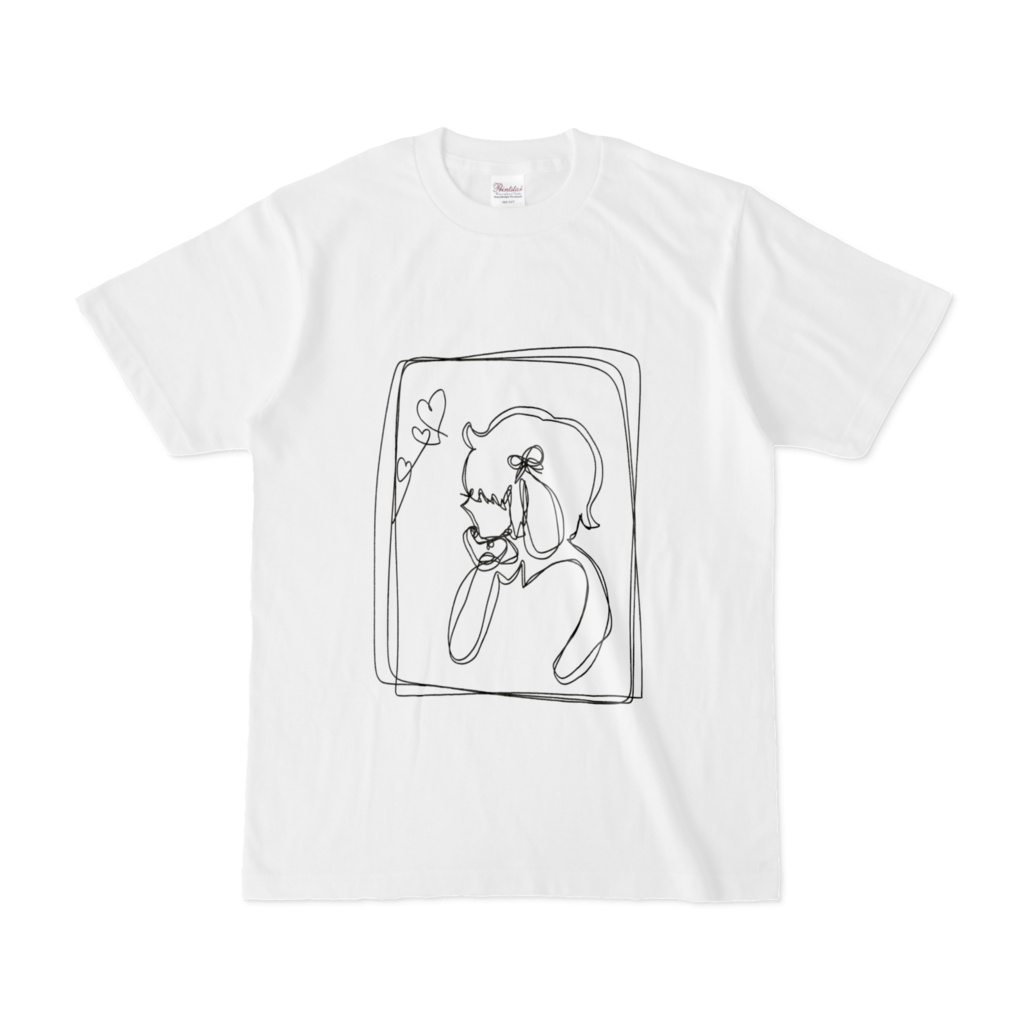 はにまるTシャツ一筆描き