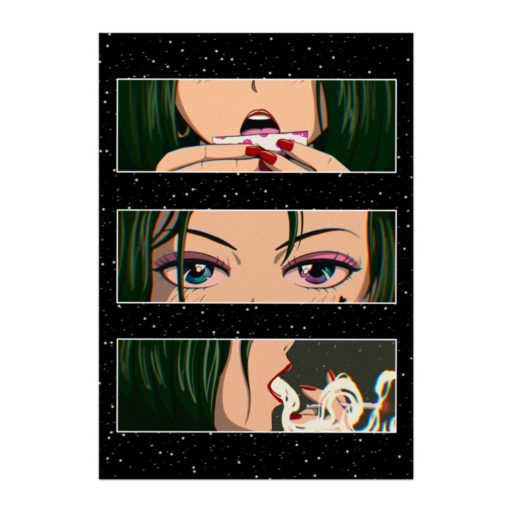 Unknown lick girl (90s ver) print panel