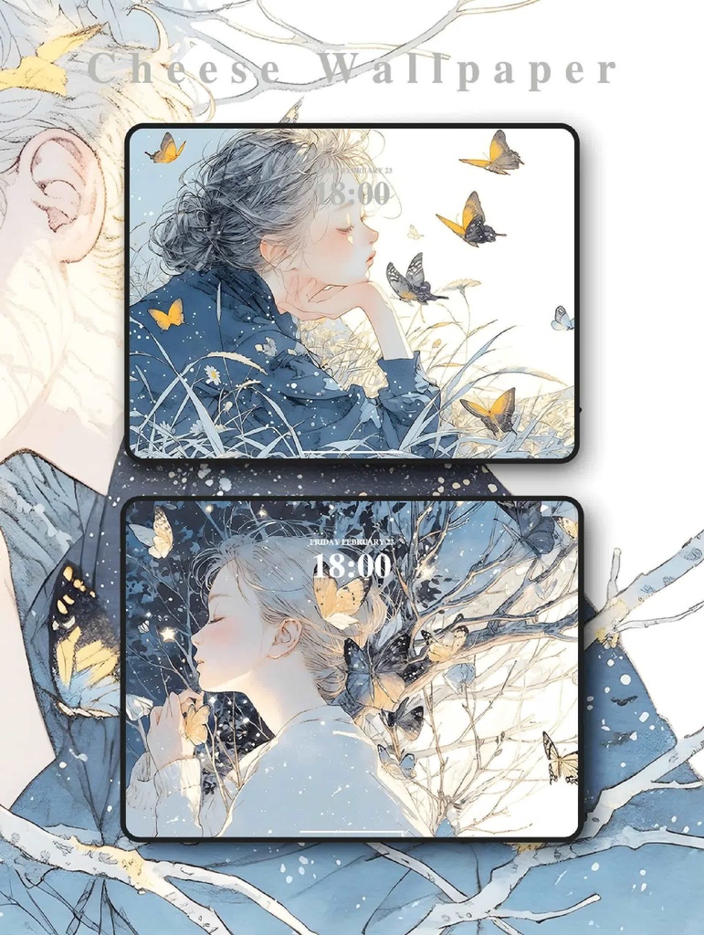 120.パソコン/iPad壁紙｜夢と蝶