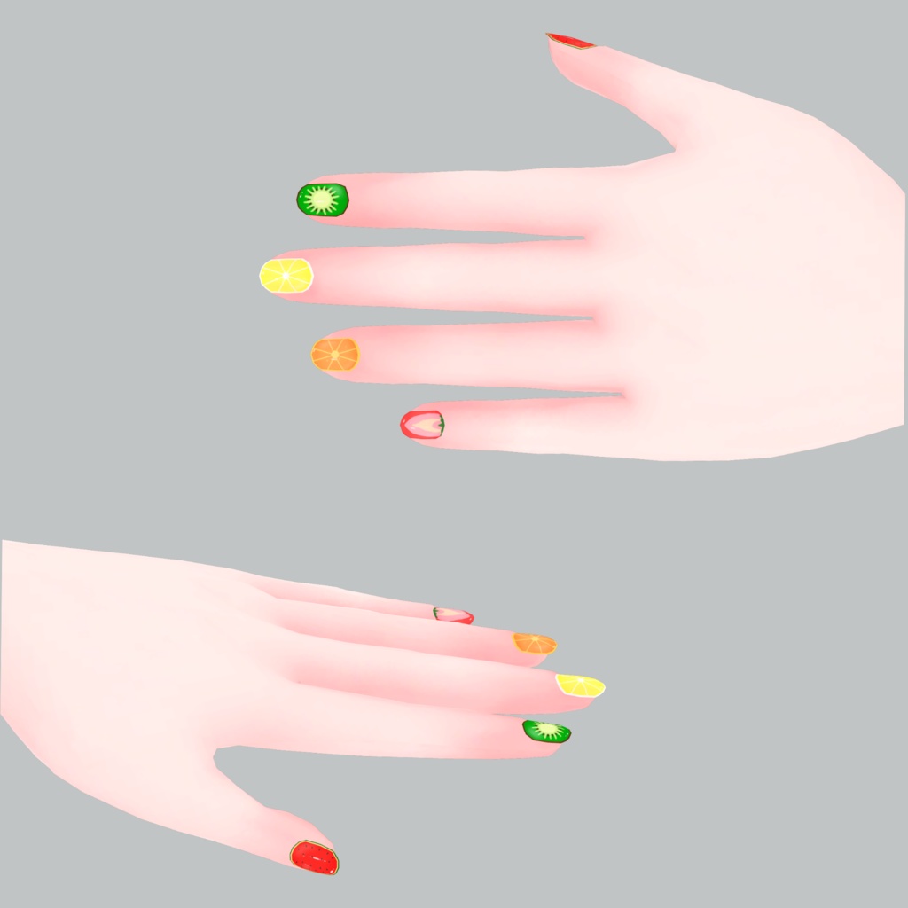 【薄荷用】フルーツの切り口ネイルテクスチャ
