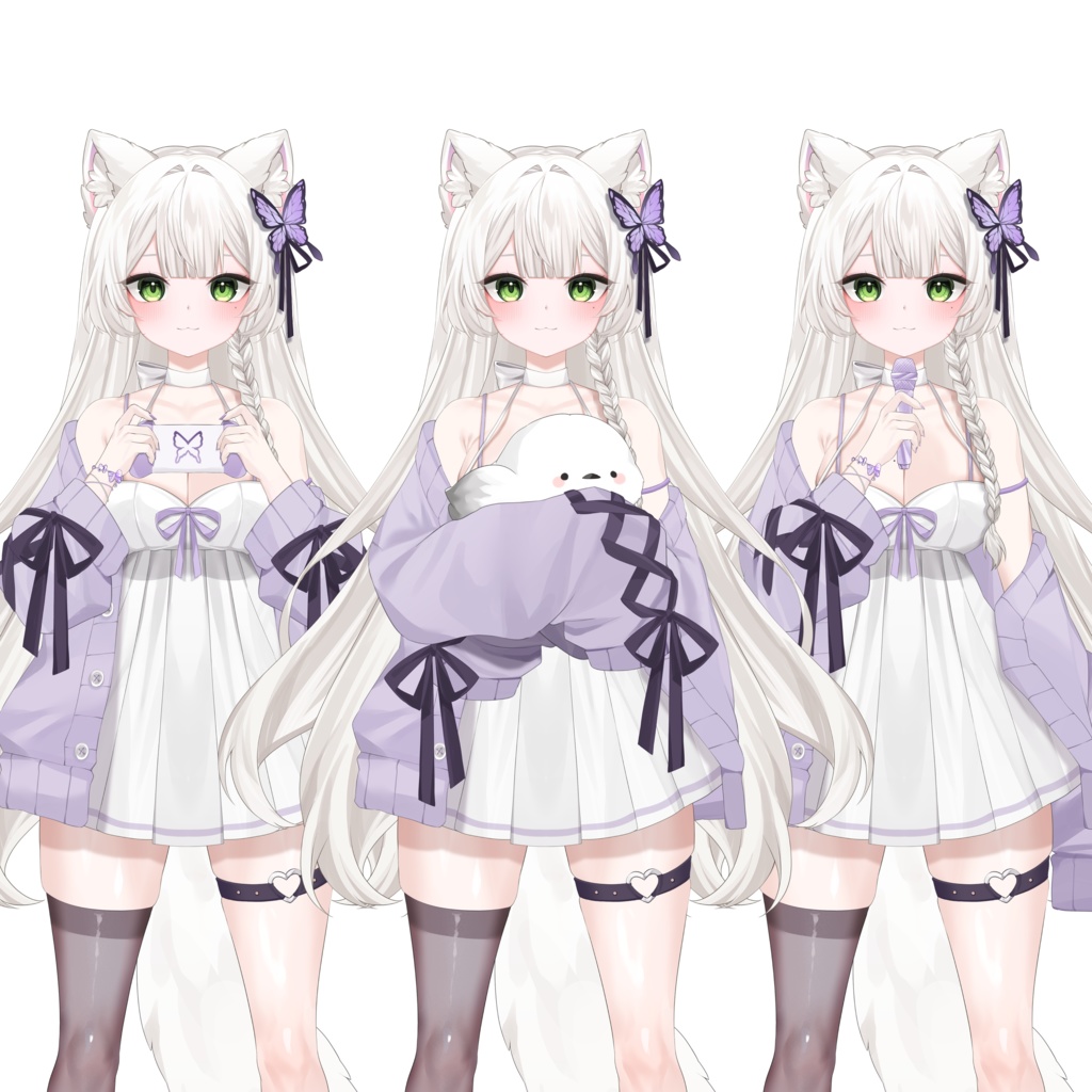 【限定一点 live2dモデル】かわいい蝶猫 model