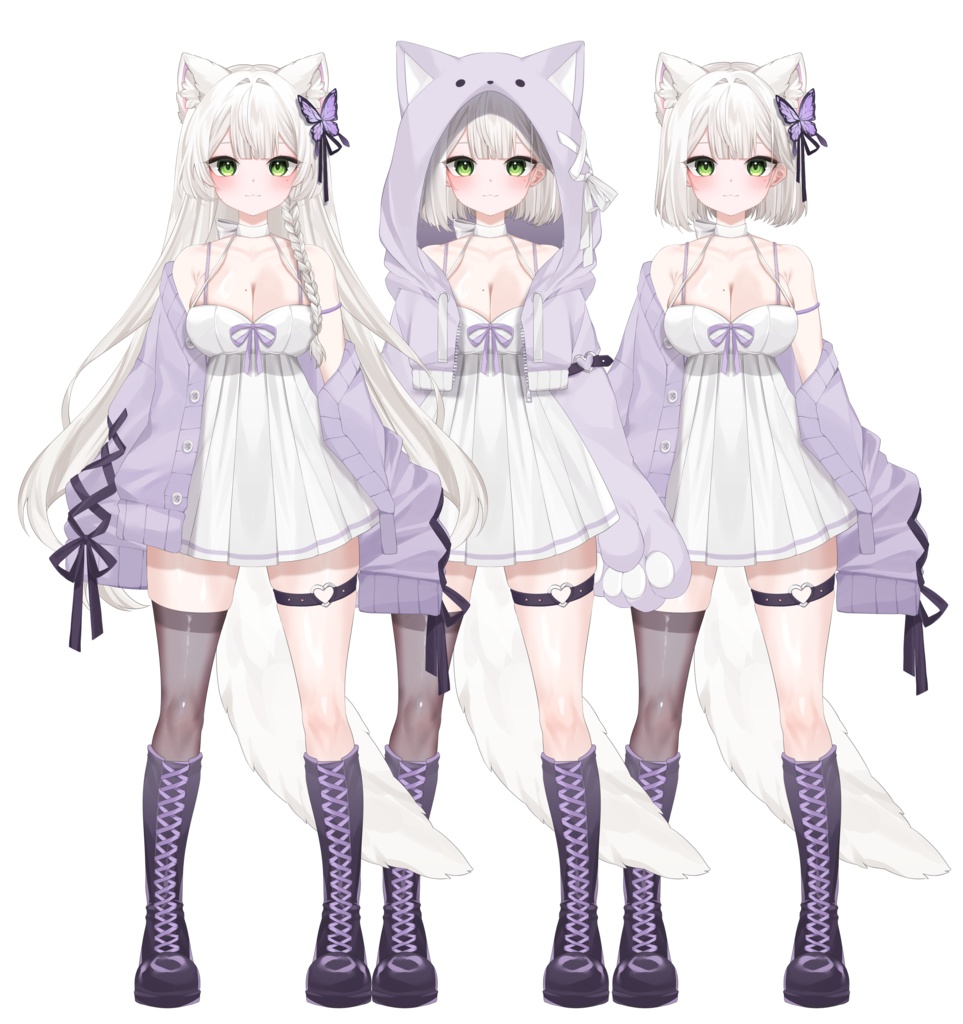 【限定一点 live2dモデル】かわいい蝶猫 model