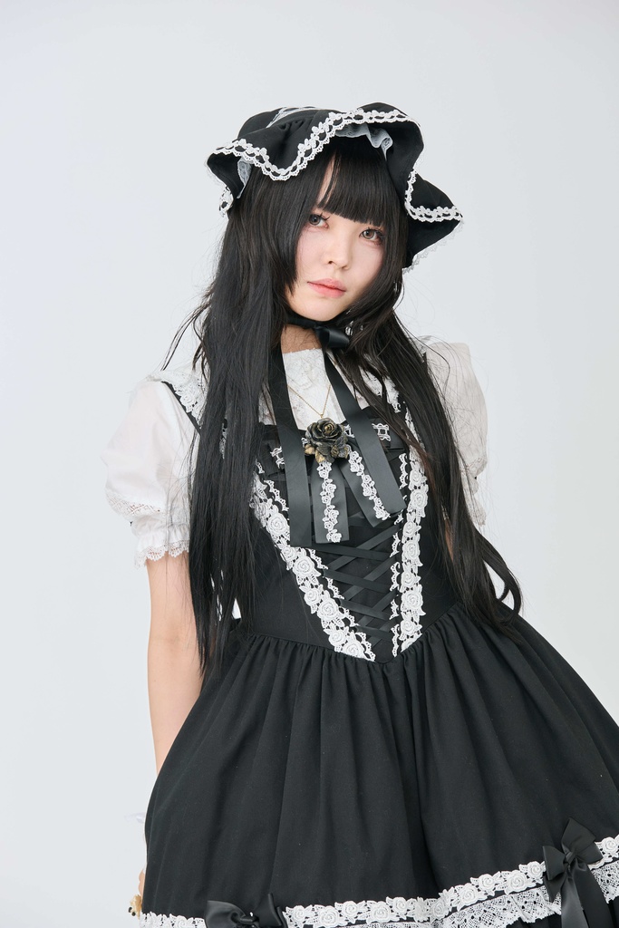 ハートボンネット(黒白)