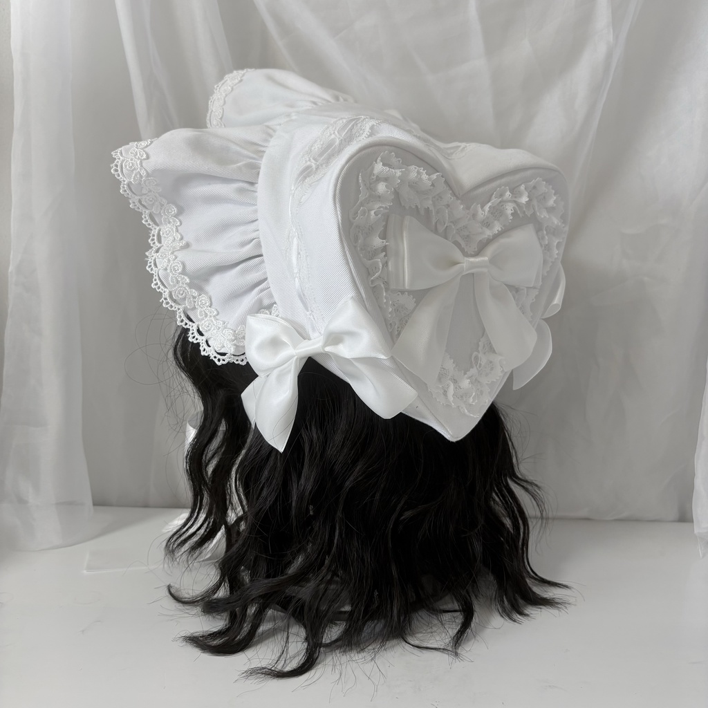 ハートボンネット（白）