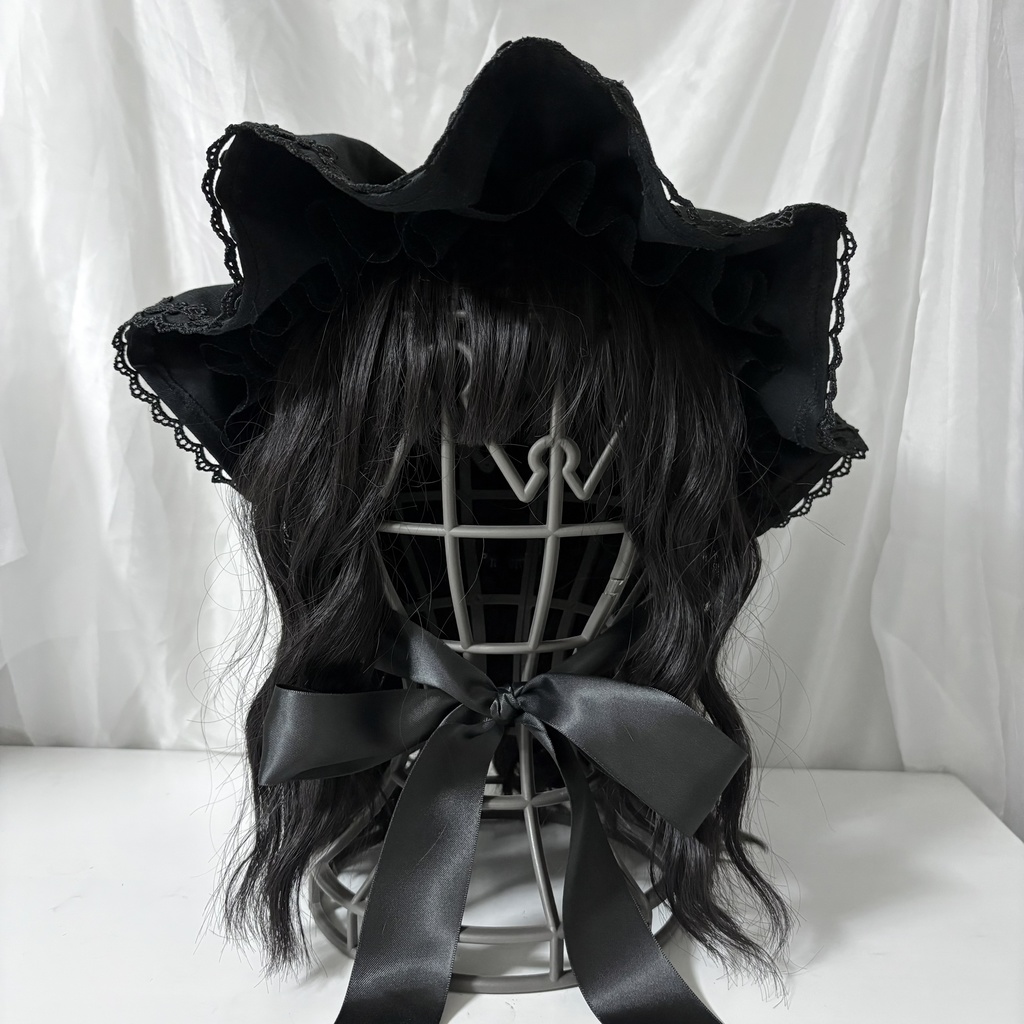 ハートボンネット(黒)