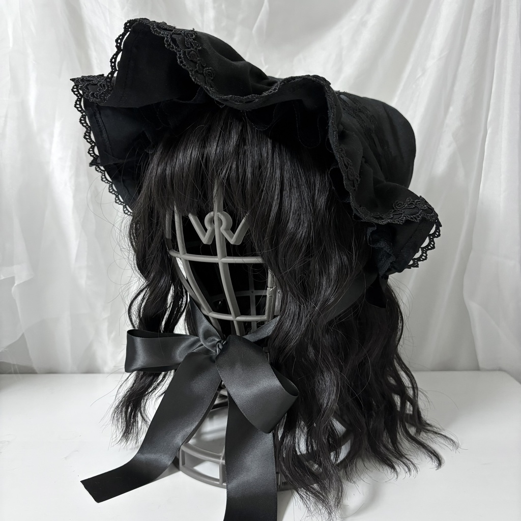 ハートボンネット(黒)