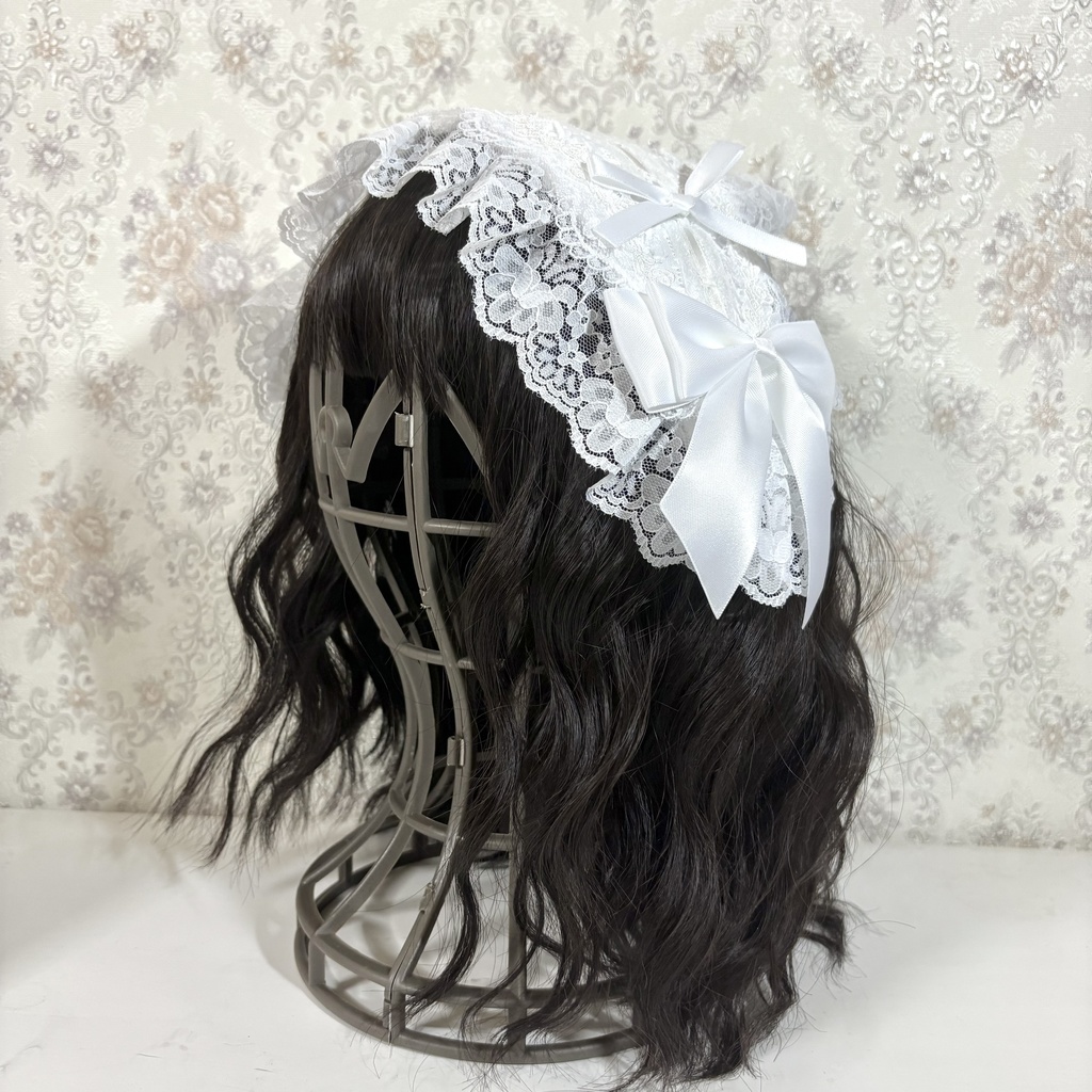 ラッセルレースヘッドドレス(白小花)