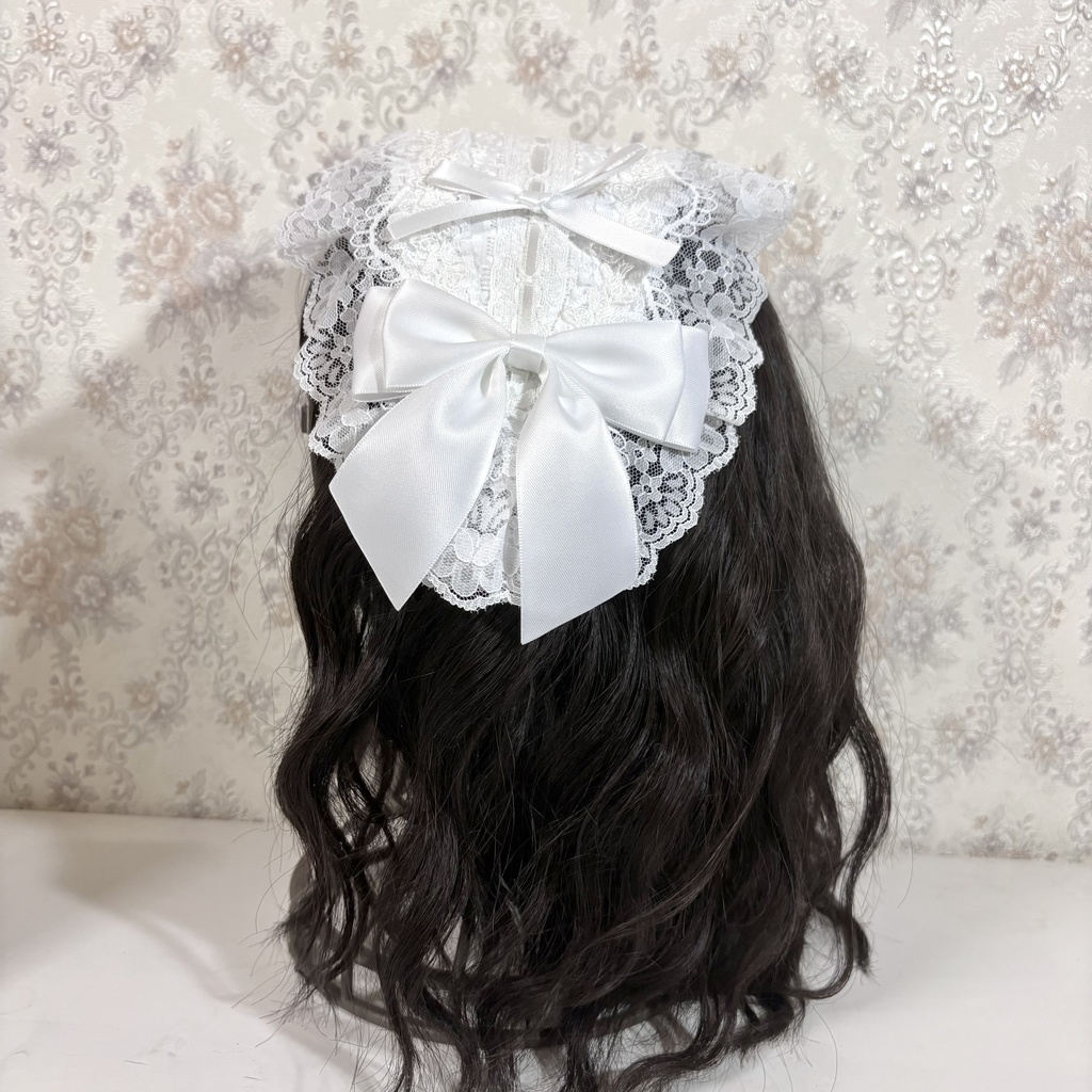 ラッセルレースヘッドドレス(白小花)