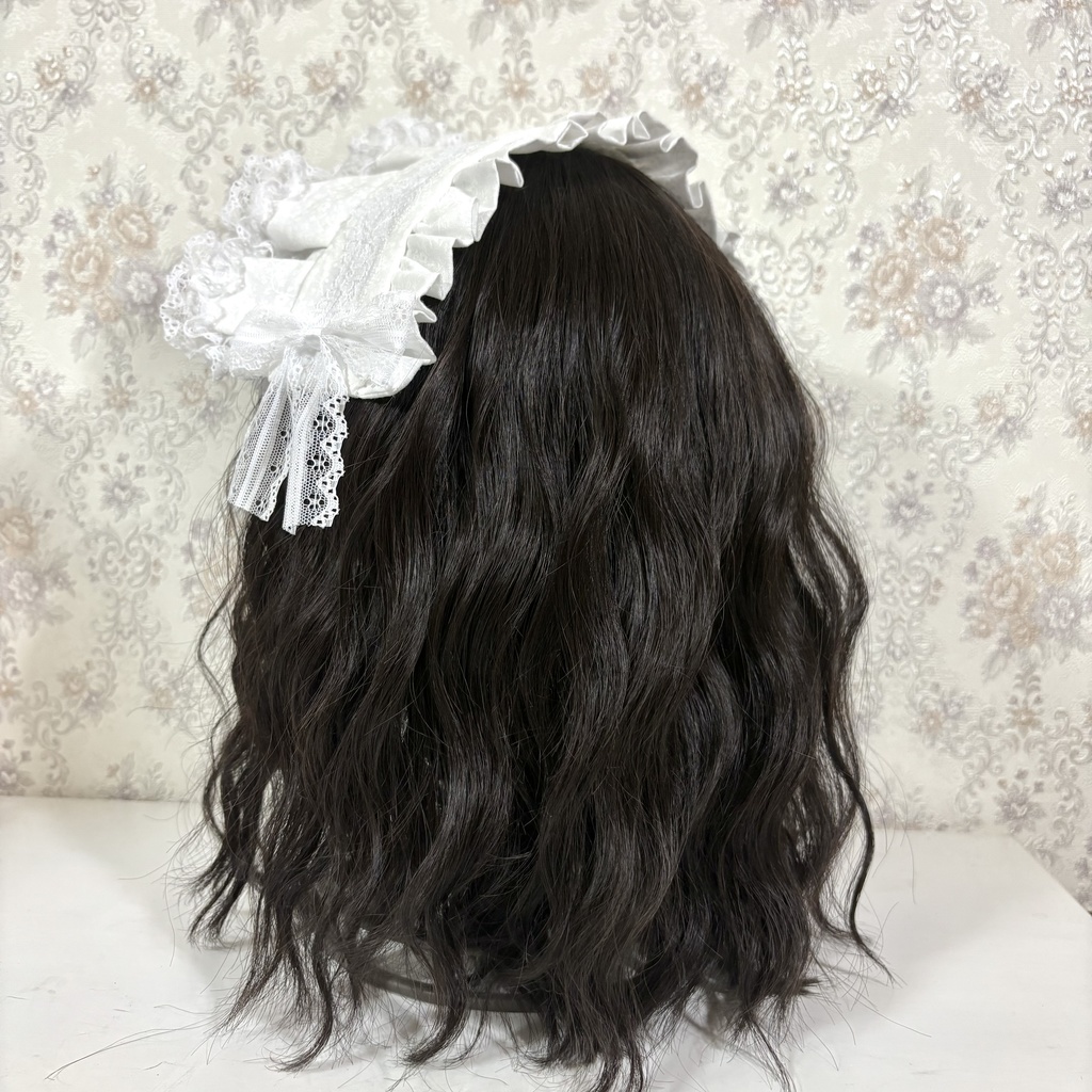 ハーフボンネ風ヘッドドレス(白小花)