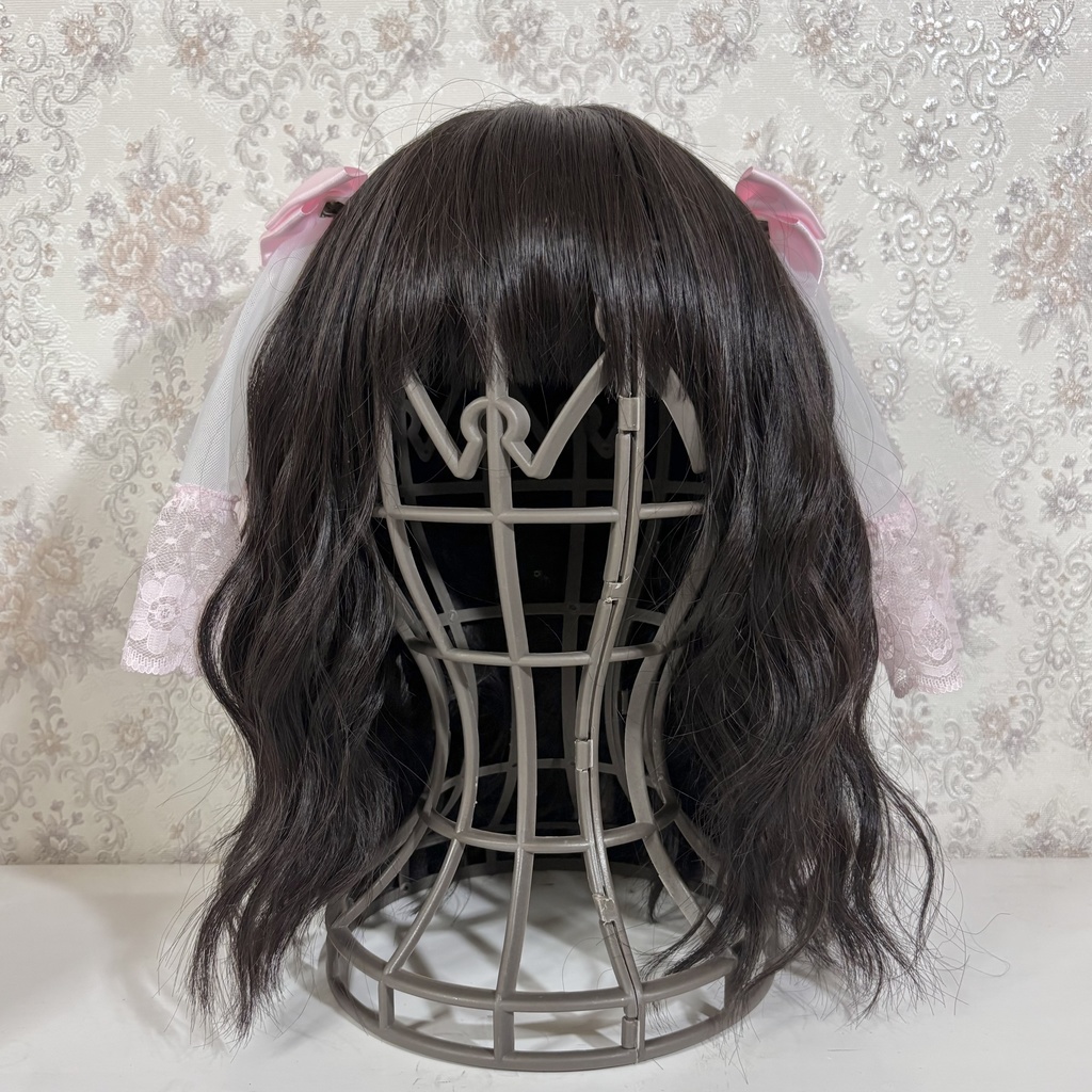 チュール付きリボンクリップ(ピンク3)