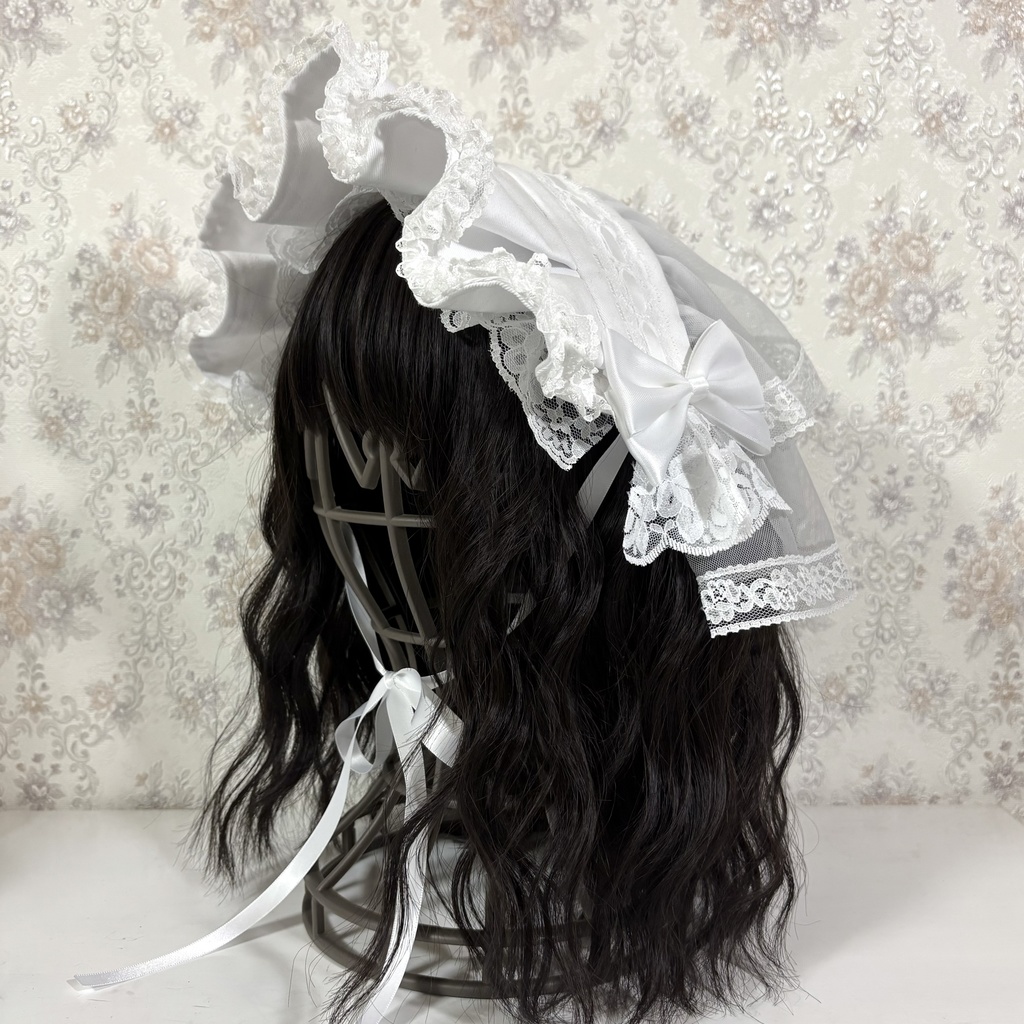 ショートベールヘッドドレス（白）