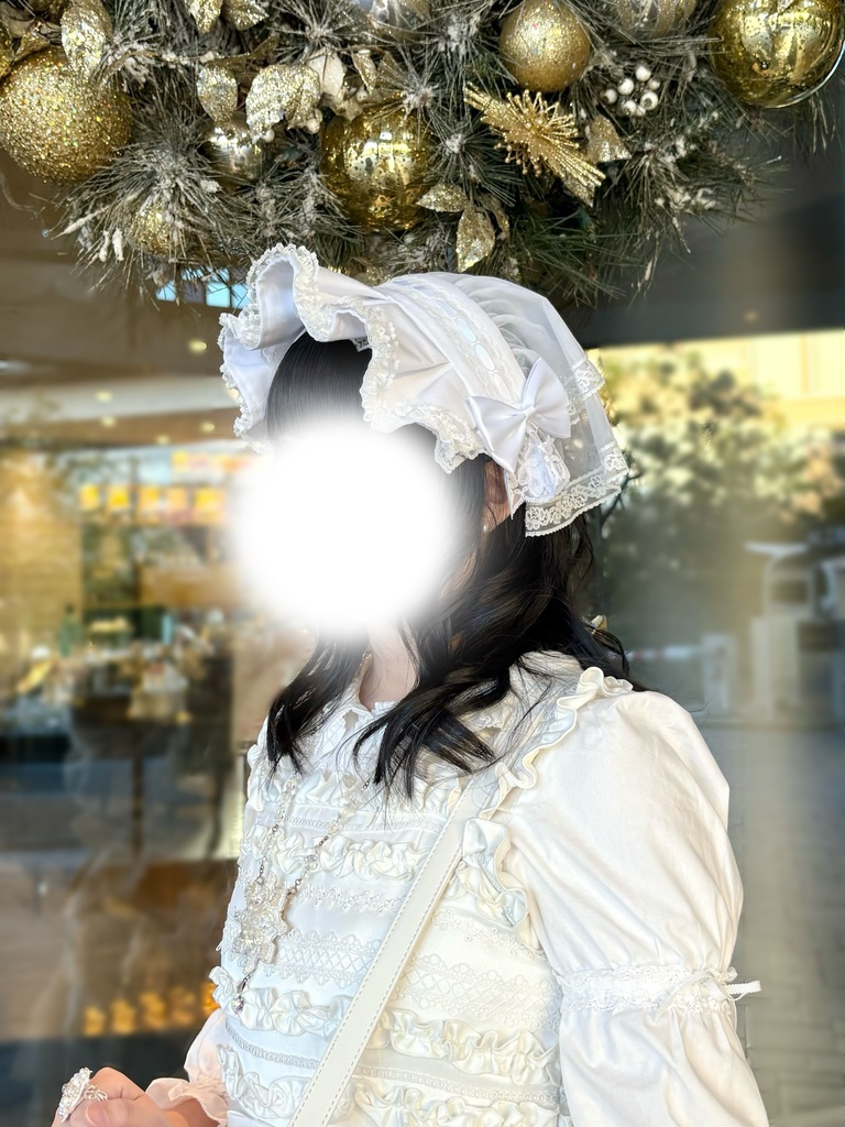 ショートベールヘッドドレス(白)