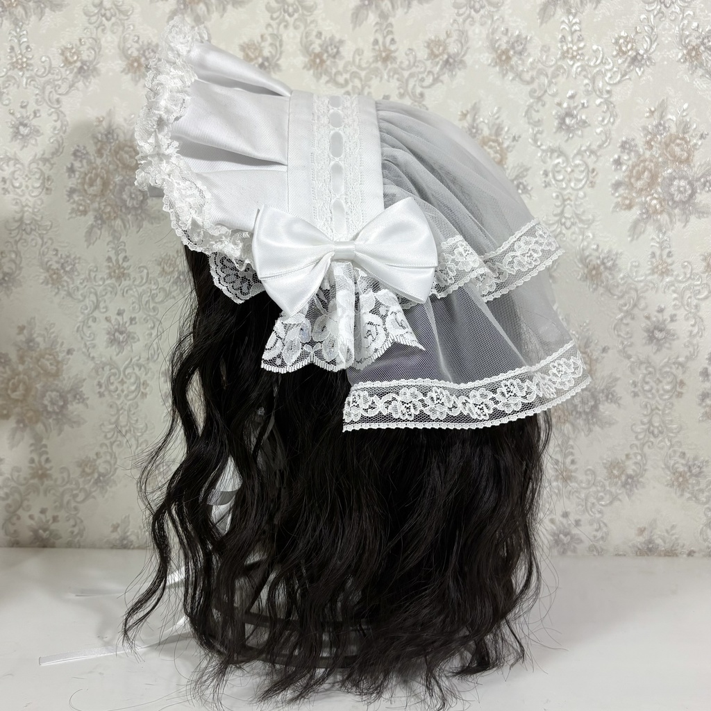 ショートベールヘッドドレス(白)