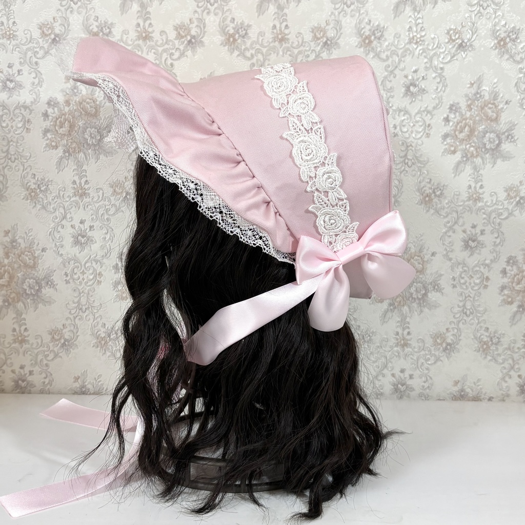 試作ハートボンネット(ピンク)