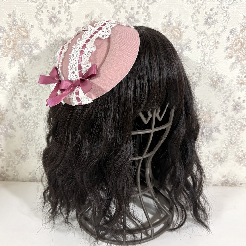 ダブルピンクカクテルハット(フリル)