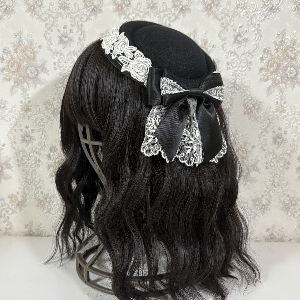 薔薇カクテルハット（ブラック）