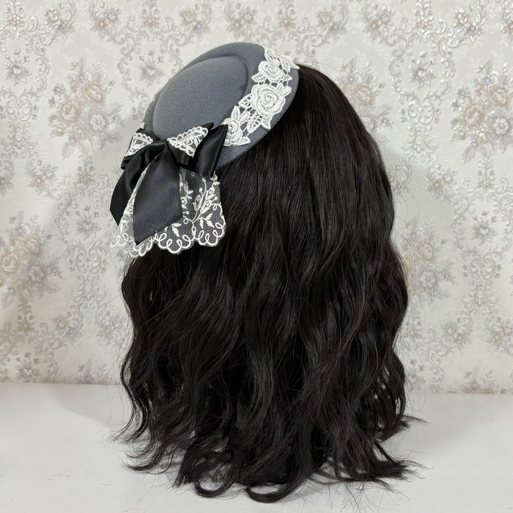 薔薇カクテルハット(グレー)