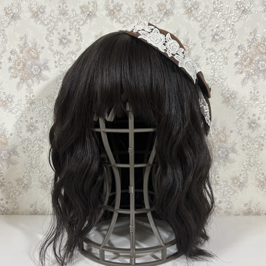 薔薇カクテルハット(ブラウン)