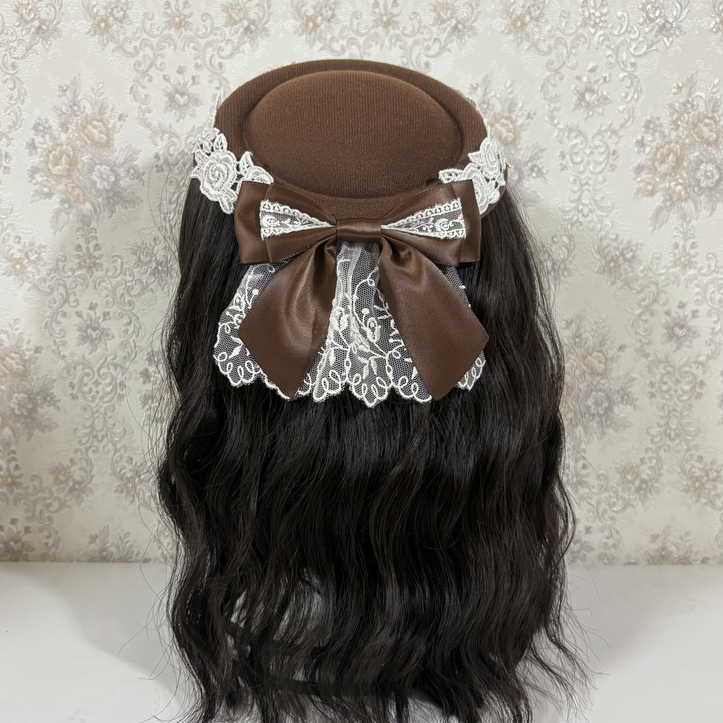 薔薇カクテルハット(ブラウン)