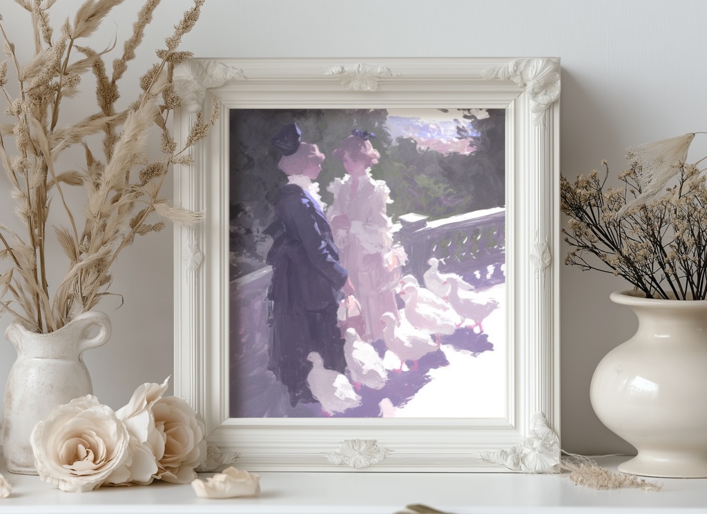 アヒルと貴婦人